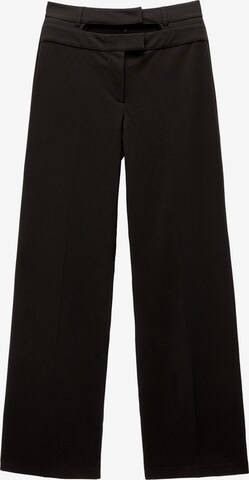 Pull&Bear Regular Панталон в черно: отпред