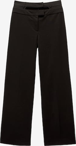 Regular Pantaloni de la Pull&Bear pe negru: față