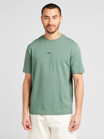 BOSS Shirt 'TCHUP' in Groen: voorkant