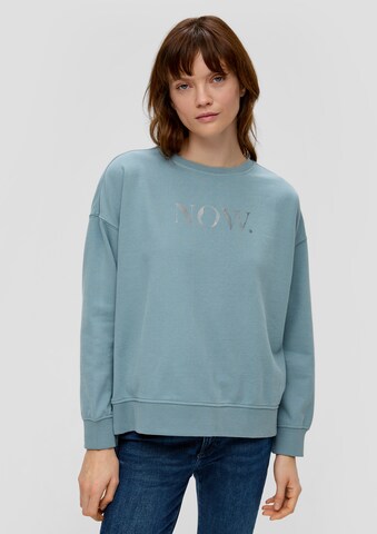 s.Oliver Sweatshirt in Blauw: voorkant