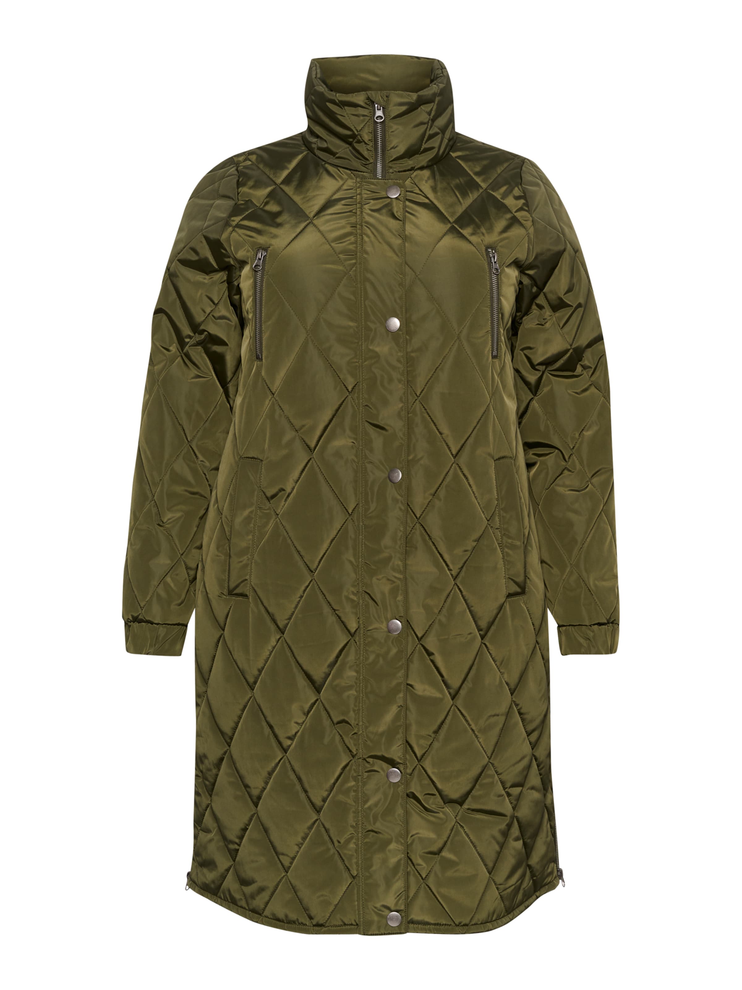 KAFFE CURVE Mantel 'KC Linda' in Grün: Vorderseite