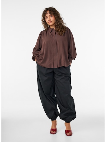 Camicia da donna 'Cilde' di Zizzi in marrone