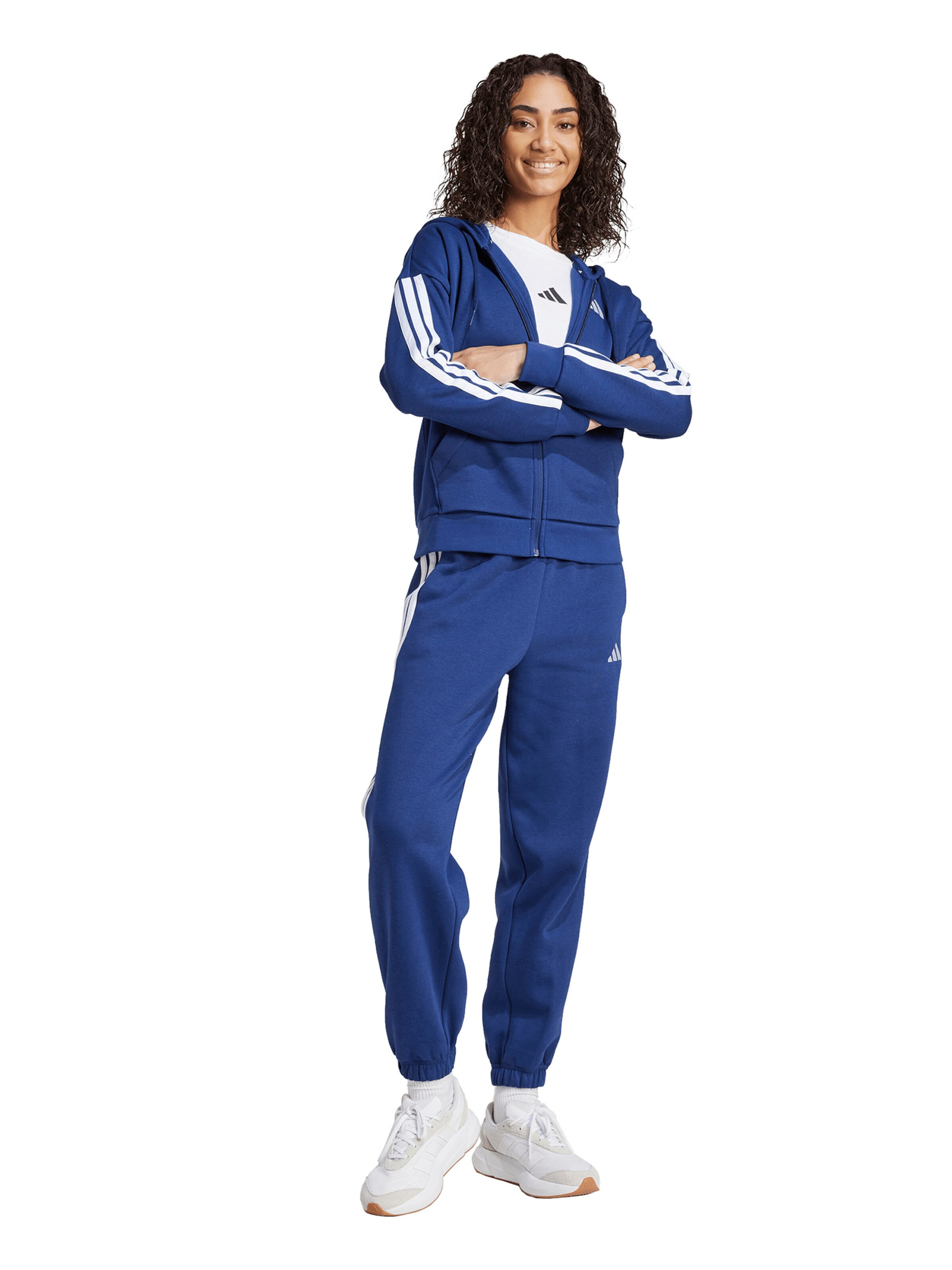 ADIDAS SPORTSWEARSportska sweater majica 'W 3S FL FZ HD' - plava boja