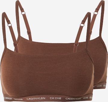 Calvin Klein Underwear Bra in Brown: front