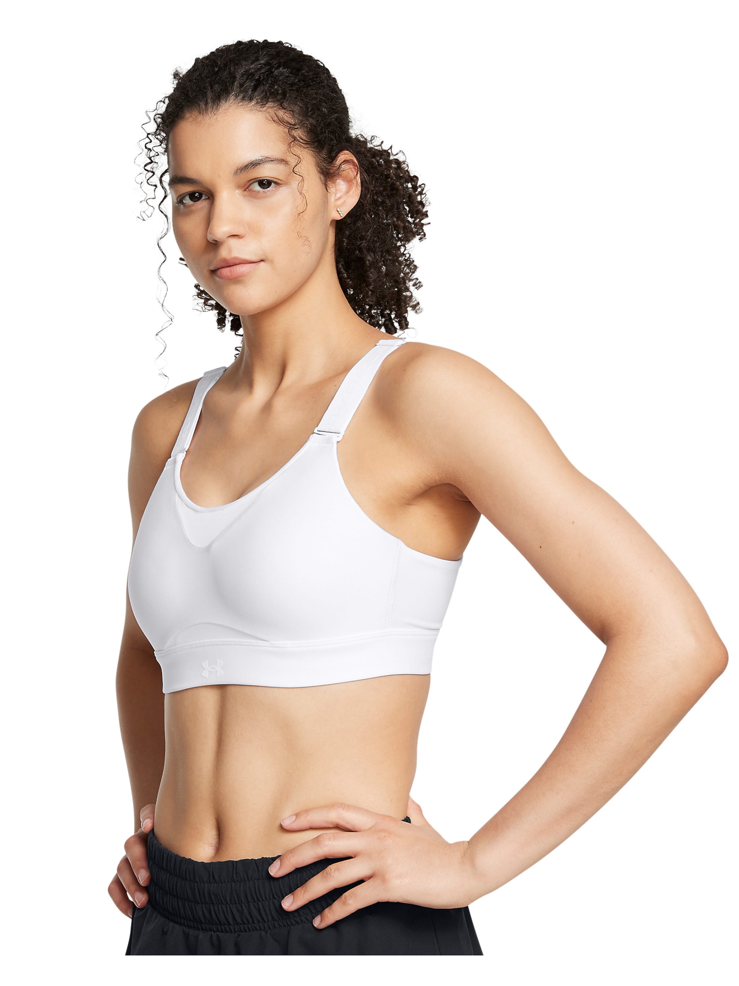 UNDER ARMOUR Bustier Sport bh 'Infinity' in Wit: voorkant