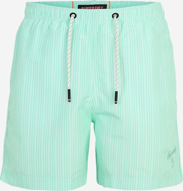 Shorts de bain Superdry en vert : devant