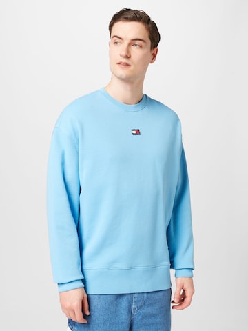 Sweat-shirt Tommy Jeans en bleu : devant