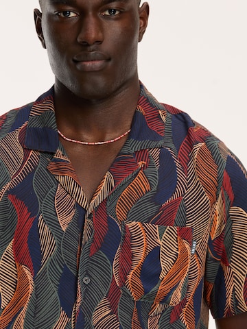 Shiwi Regular fit Button Up Shirt 'SHIWI LEAVES' in Mixed colors