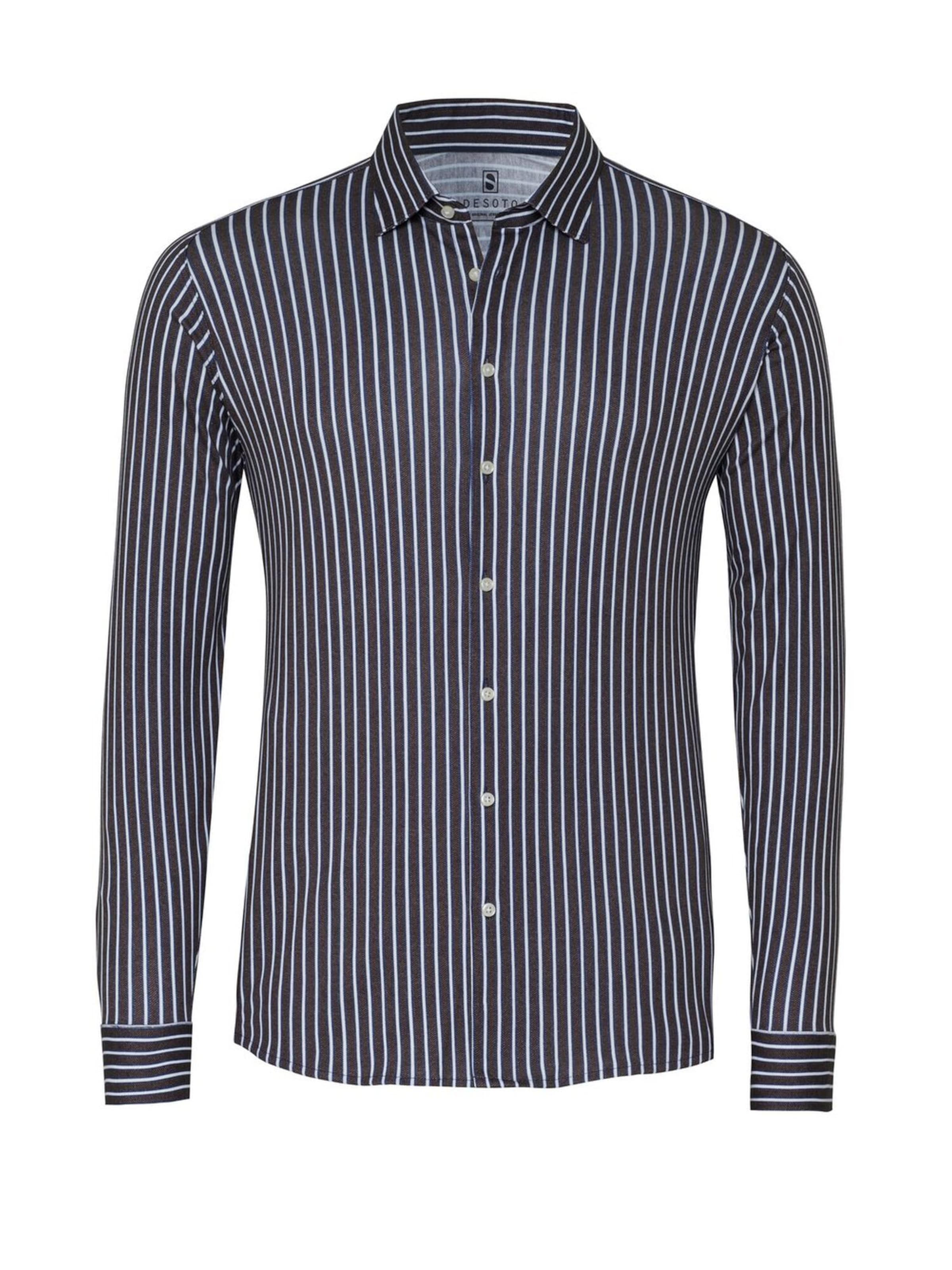 DESOTO Slim fit Button Up Shirt in Brown: front