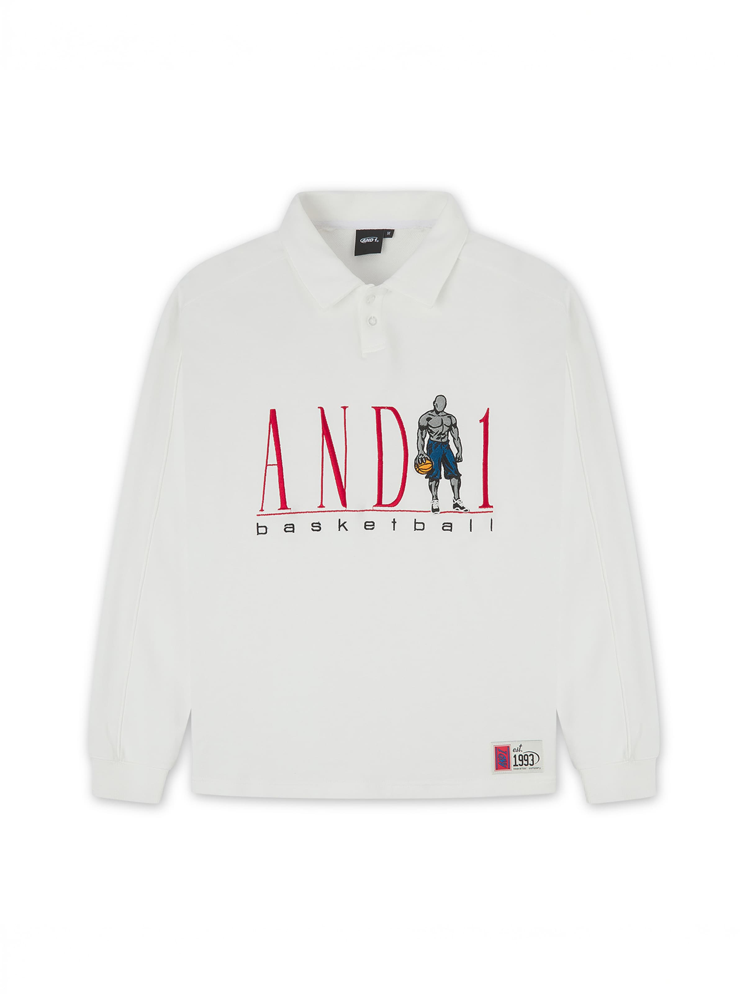 Sweat-shirt AND1 en blanc : devant