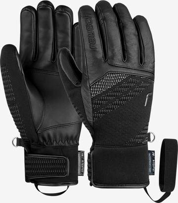 REUSCH Athletic Gloves in Black: front