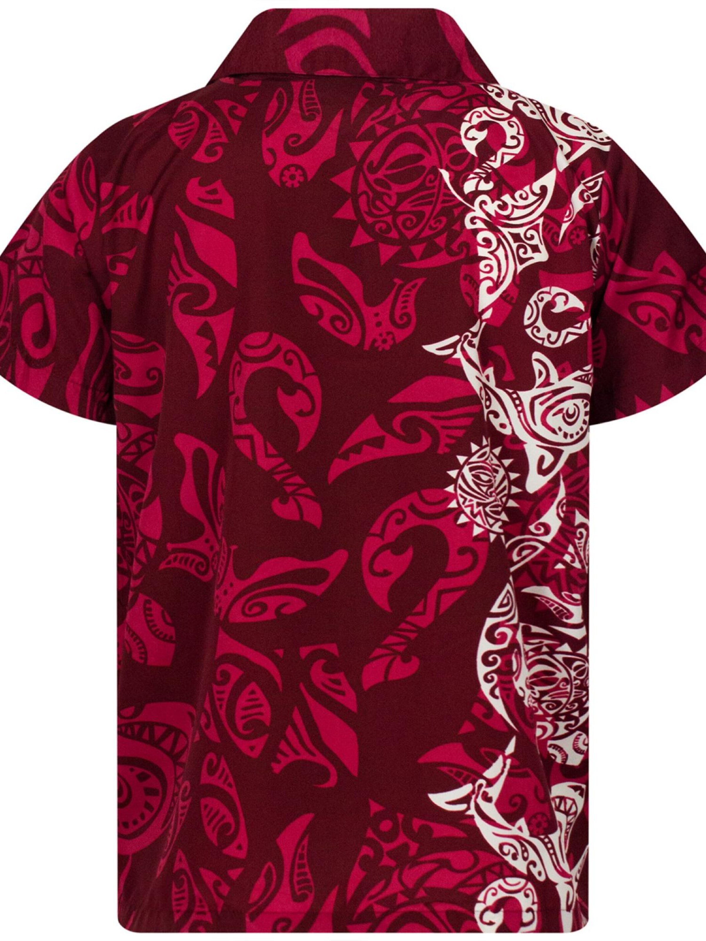 King Kameha Shirt 'Maori Wedding' in Rood