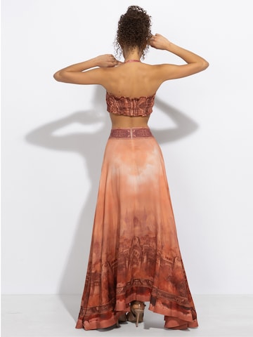 JIORO Skirt 'Ancient Town' in Orange