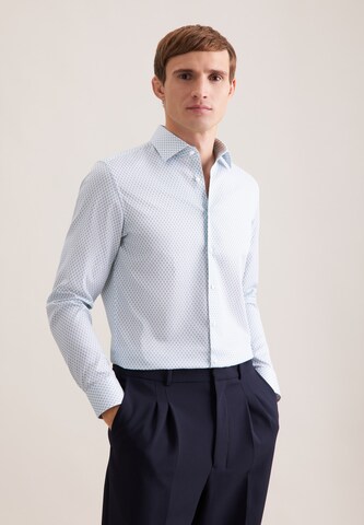 SEIDENSTICKER Regular fit Zakelijk overhemd 'Schwarze Rose' in Blauw: voorkant