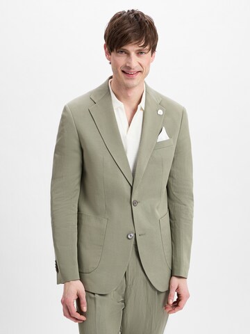 Finshley & Harding London Comfort fit Business-colbert 'Brick' in Groen: voorkant