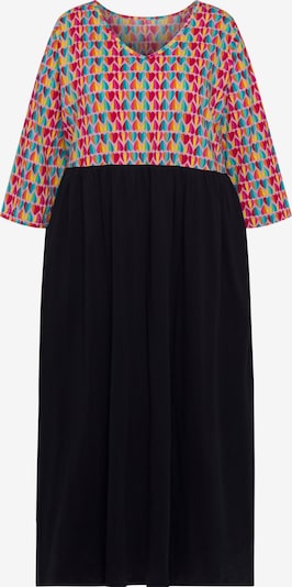 Ulla Popken Kleid in jade / orange / pink / schwarz, Produktansicht