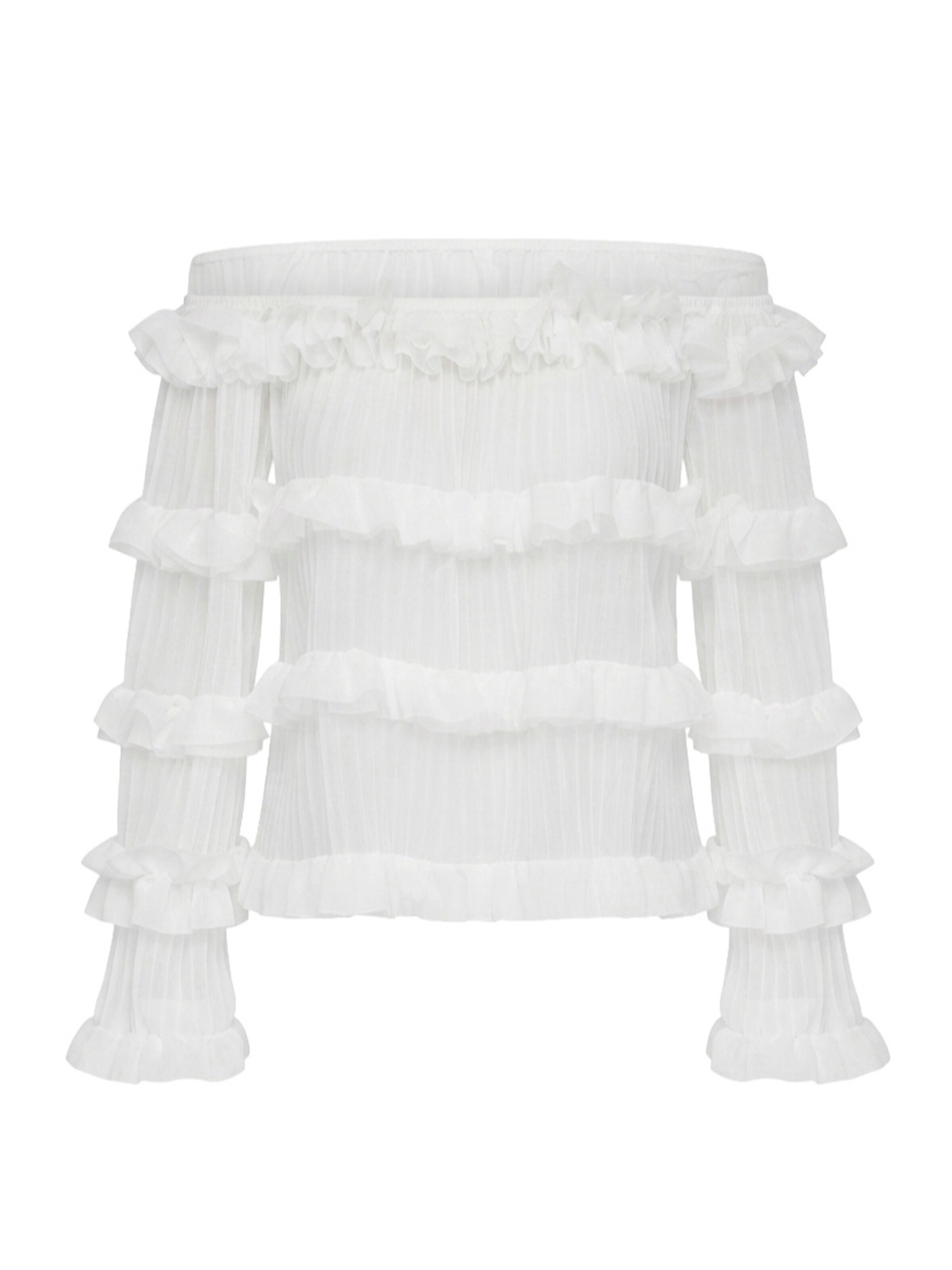 Ombre Blouse in S in de kleur Wit, Productweergave
