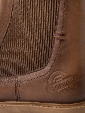 s.Oliver Chelsea boots in Bruin