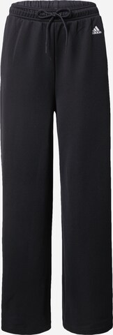 ADIDAS SPORTSWEARWide Leg/ Široke nogavice Sportske hlače - crna boja: prednji dio