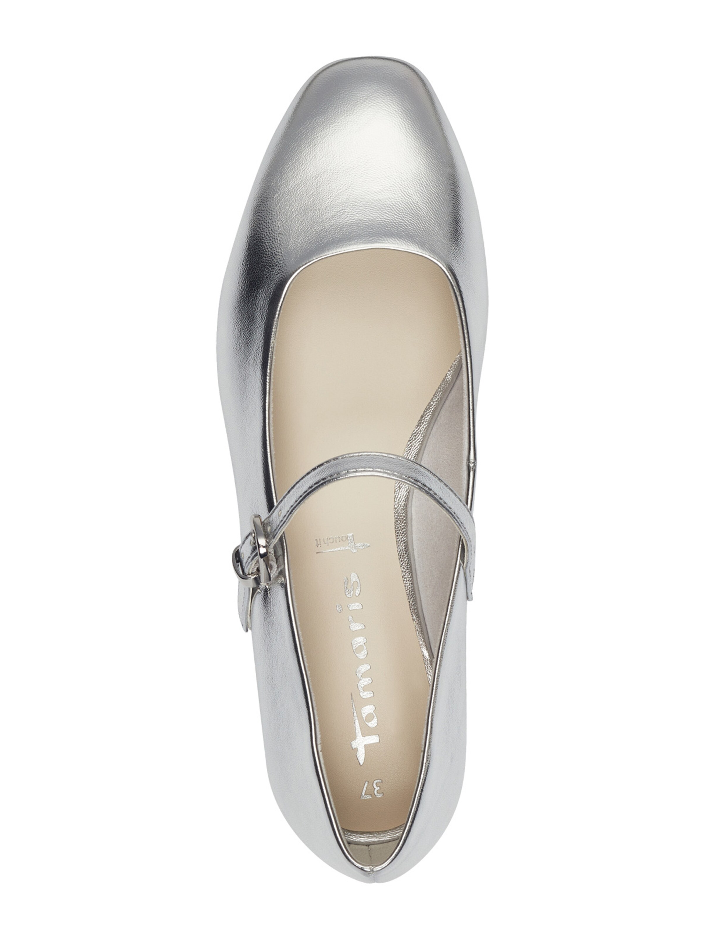 Ballerines à lanières Tamaris en argent