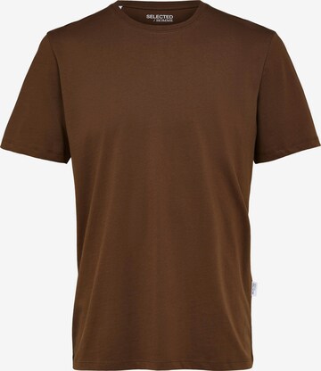 SELECTED HOMME قميص 'Aspen' بلون بني: الأمام