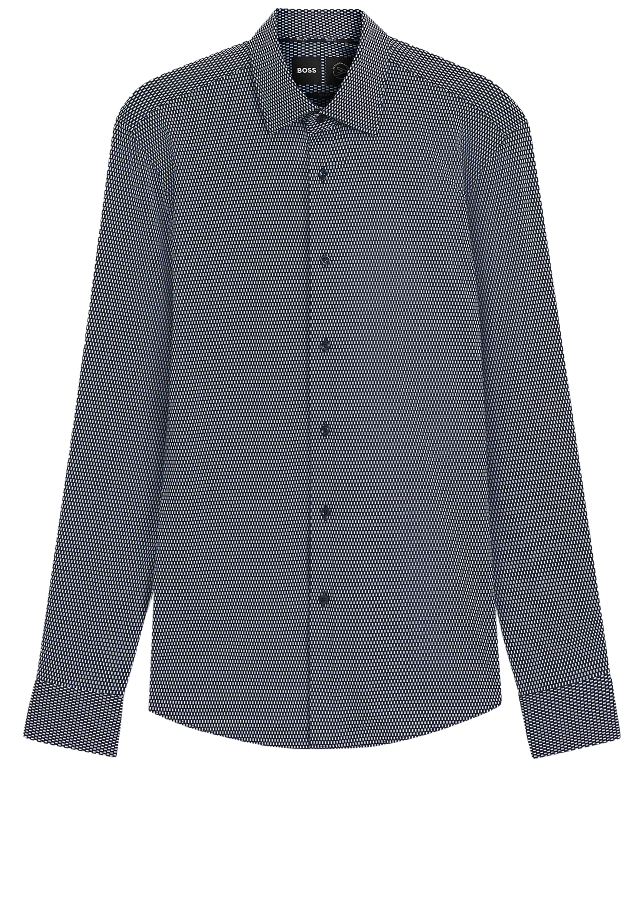 BOSS Slim fit Button Up Shirt 'P-Hank' in Blue: front