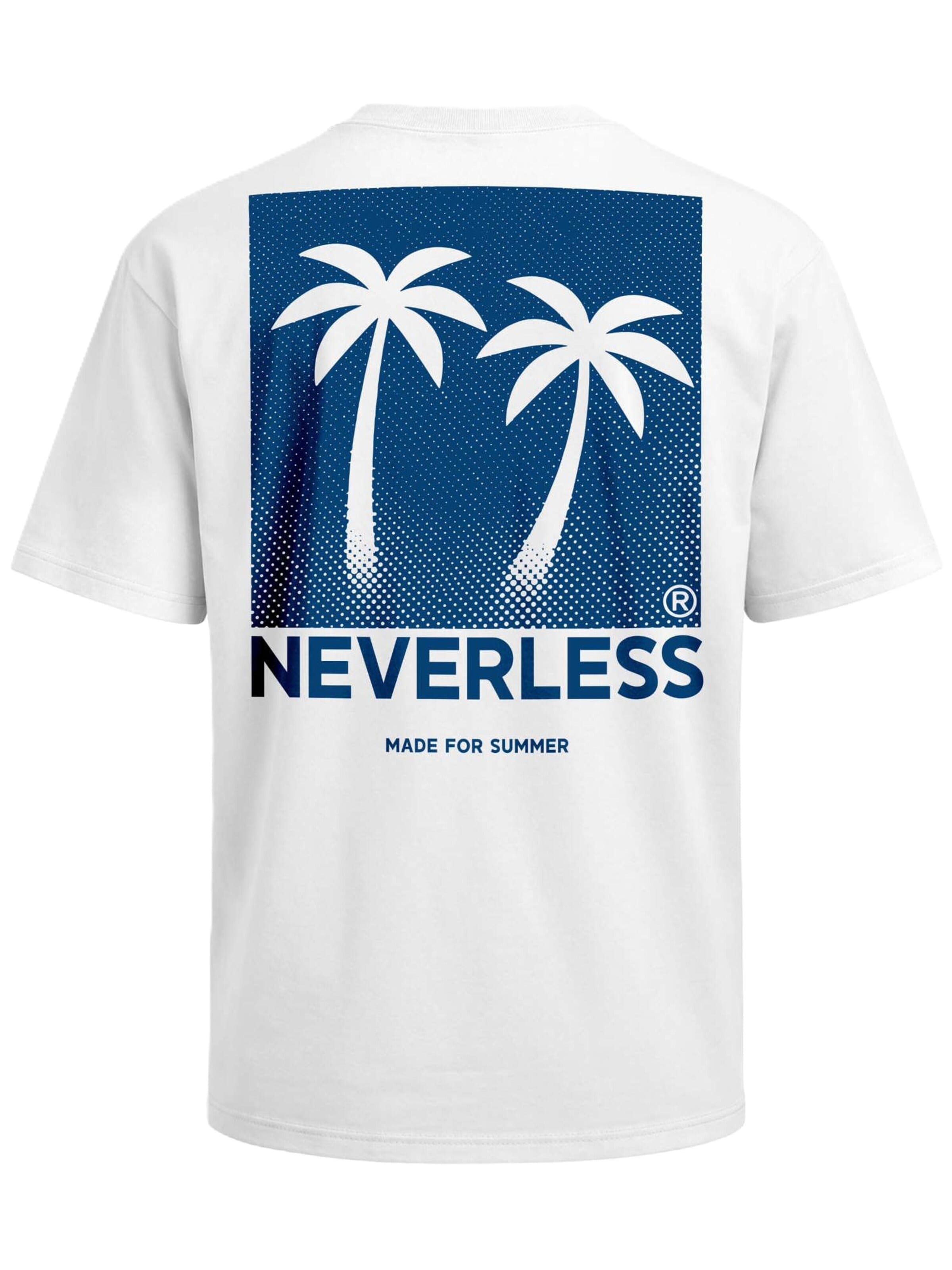 Neverless Shirt 'Palmen' in White