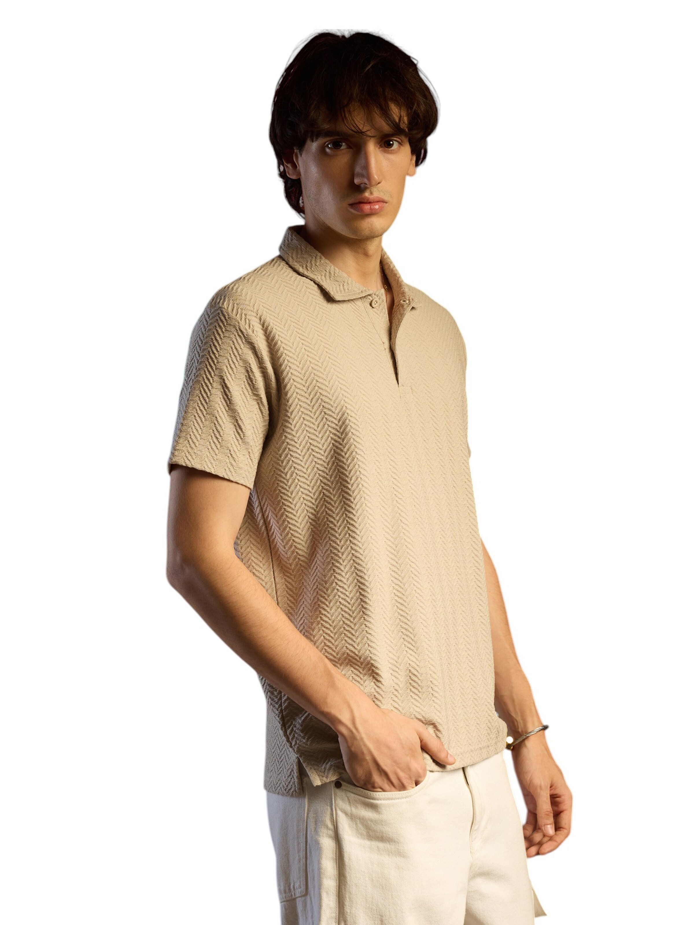Campus Sutra Shirt in Beige