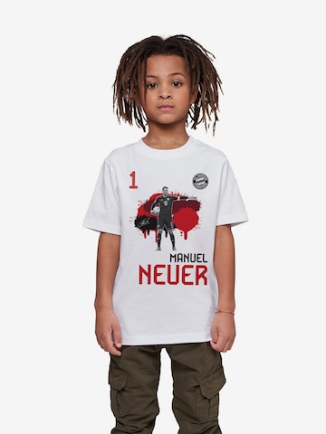 FC BAYERN MÜNCHEN T-Shirt 'Manuel Neuer' in Weiß: predná strana