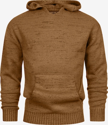 INDICODE JEANS Sweater ' INLedger ' in Bronze: front