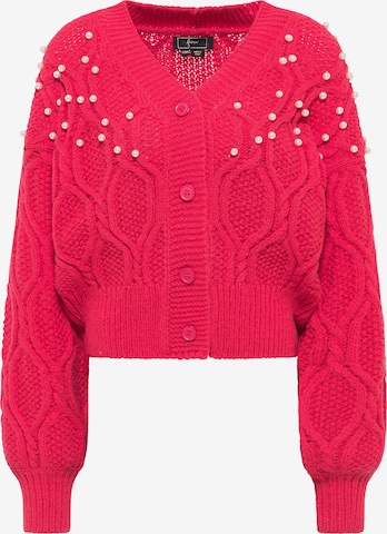 faina Knit Cardigan in Red: front