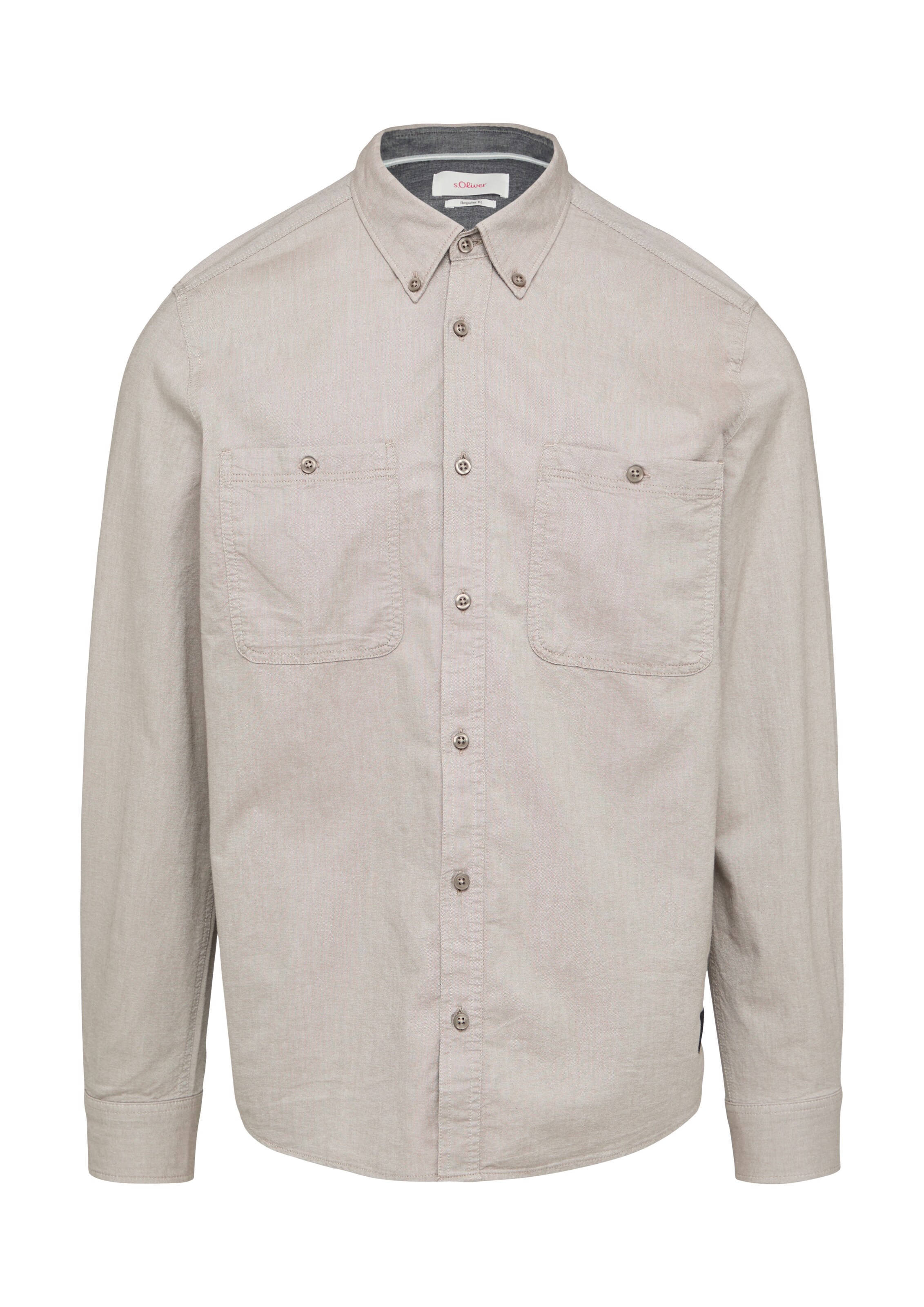 s.Oliver Overhemd in Bruin: voorkant