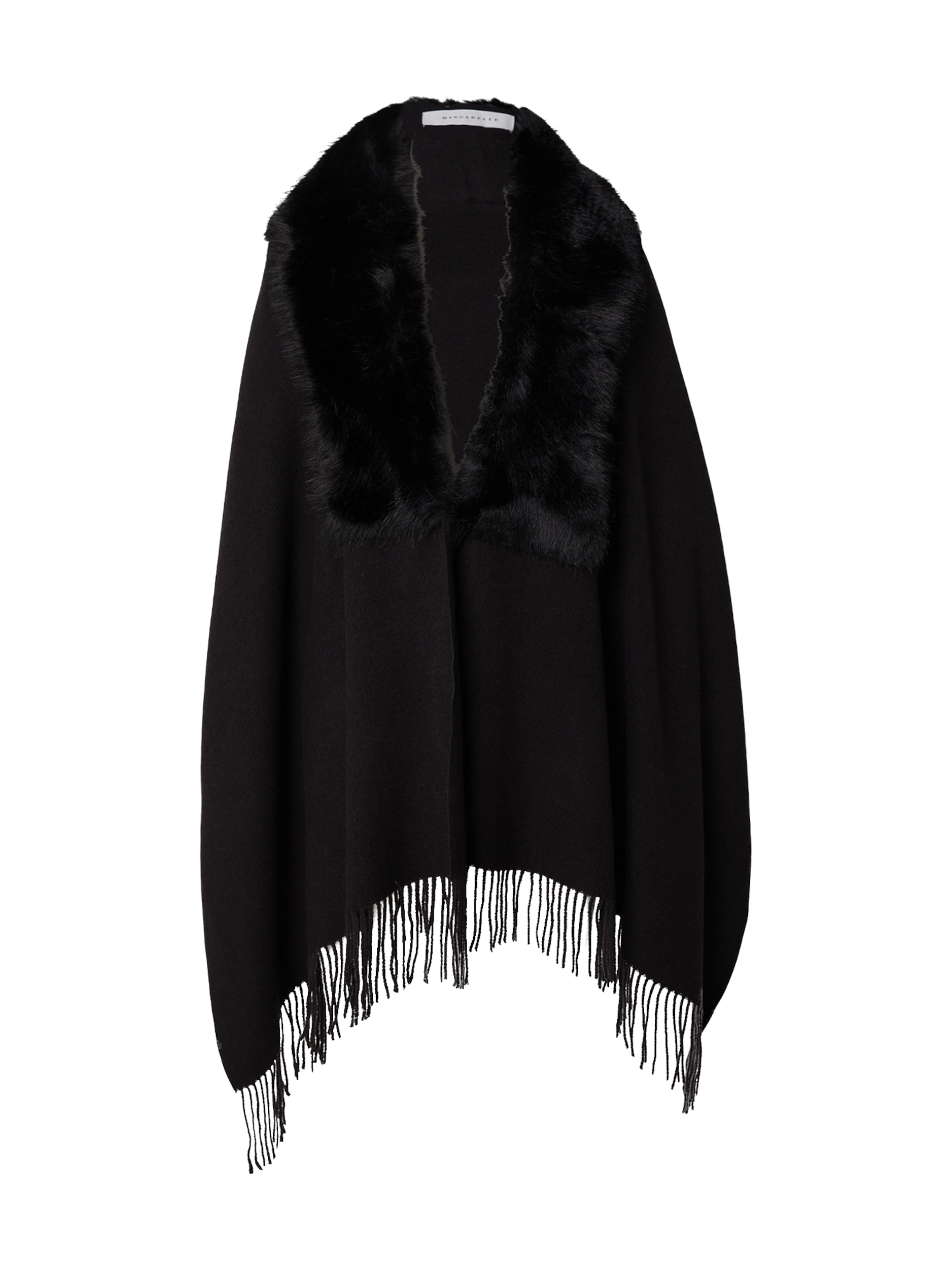 RINO & PELLE Cape 'Wendy' in Schwarz: Vorderseite