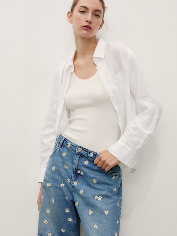 MANGO Loosefit Shorts 'MASSY' in Blau: Vorderseite