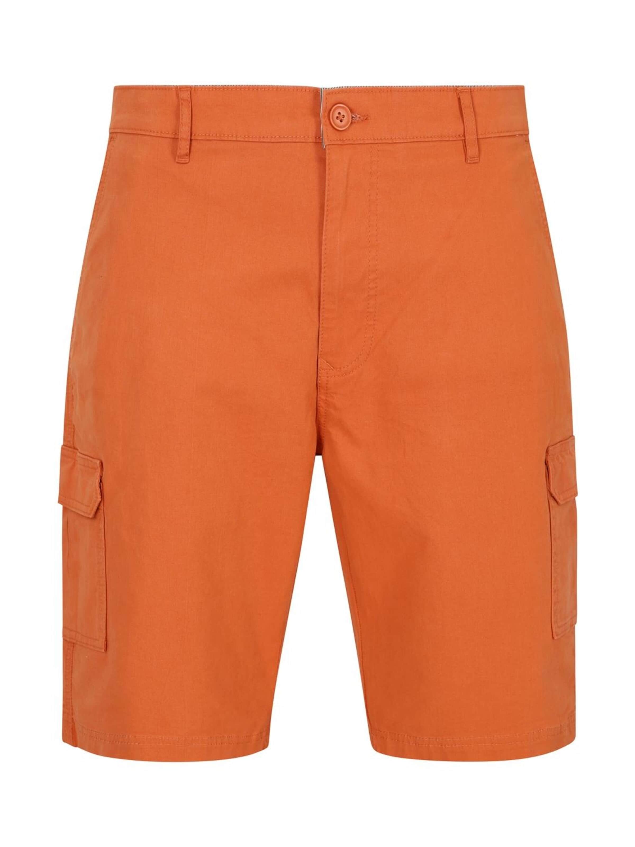 HAJO Pants 'elastische Bermudashort mit Cargotaschen' in Orange: front