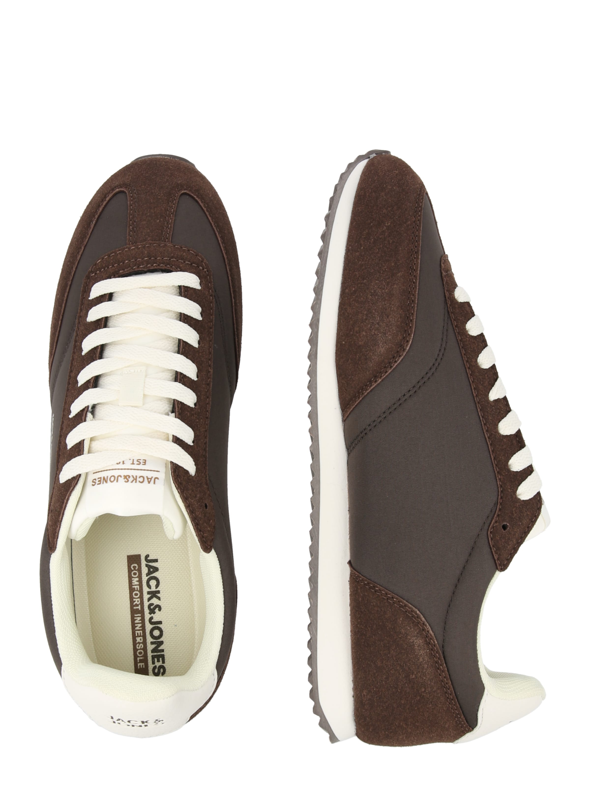 JACK & JONES Σνίκερ χαμηλό 'JFWRETRO RUNNER' σε καφέ: πλευρά