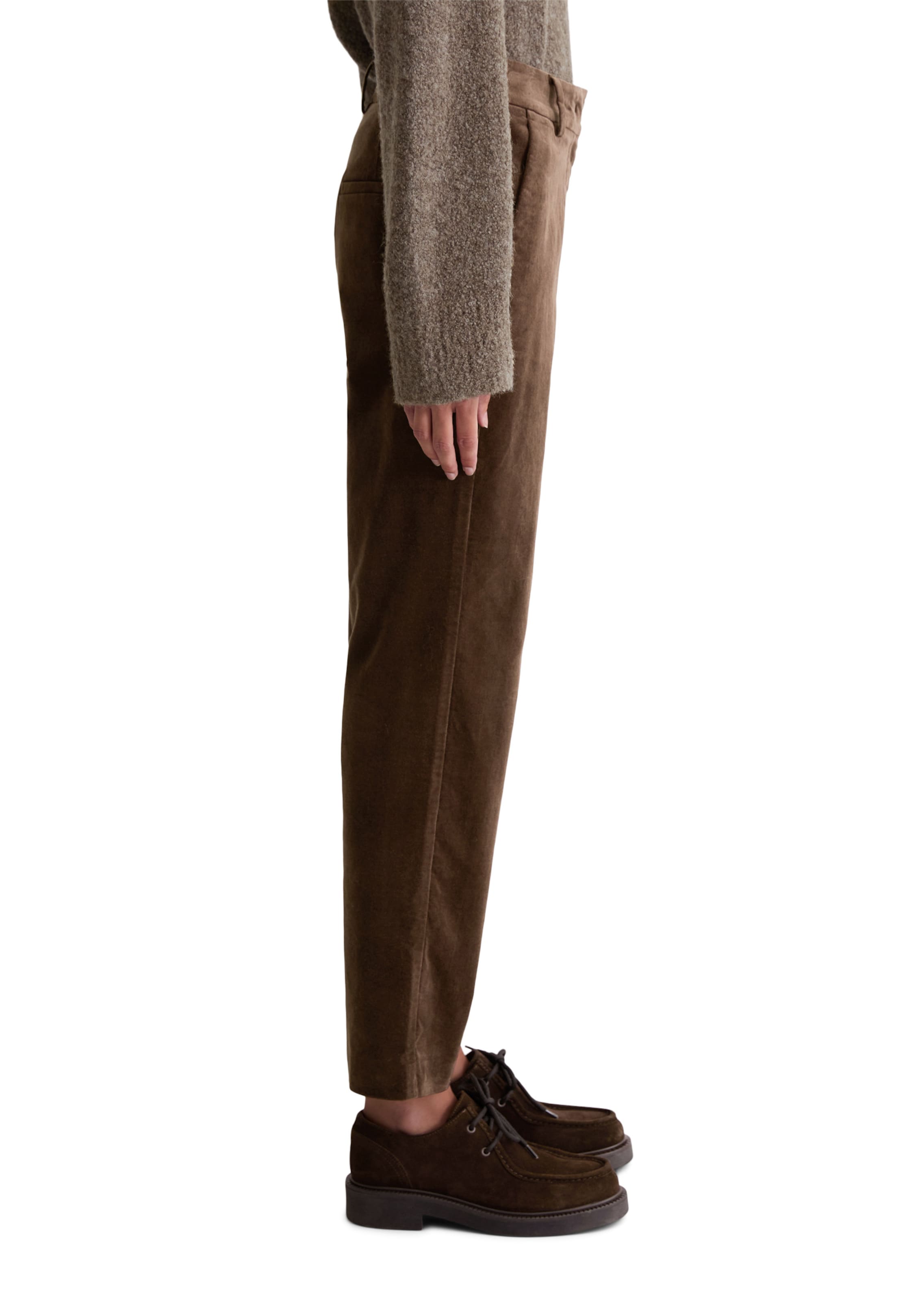 Marc O'Polo Tapered Broek in Bruin