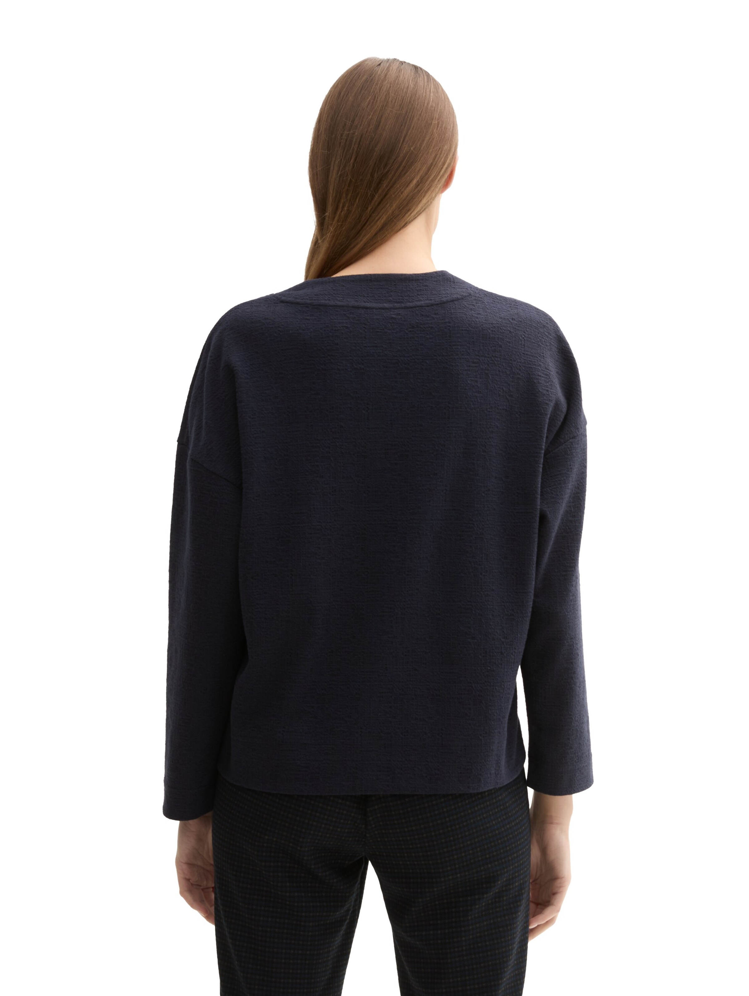 TOM TAILOR Sweatshirt in Black