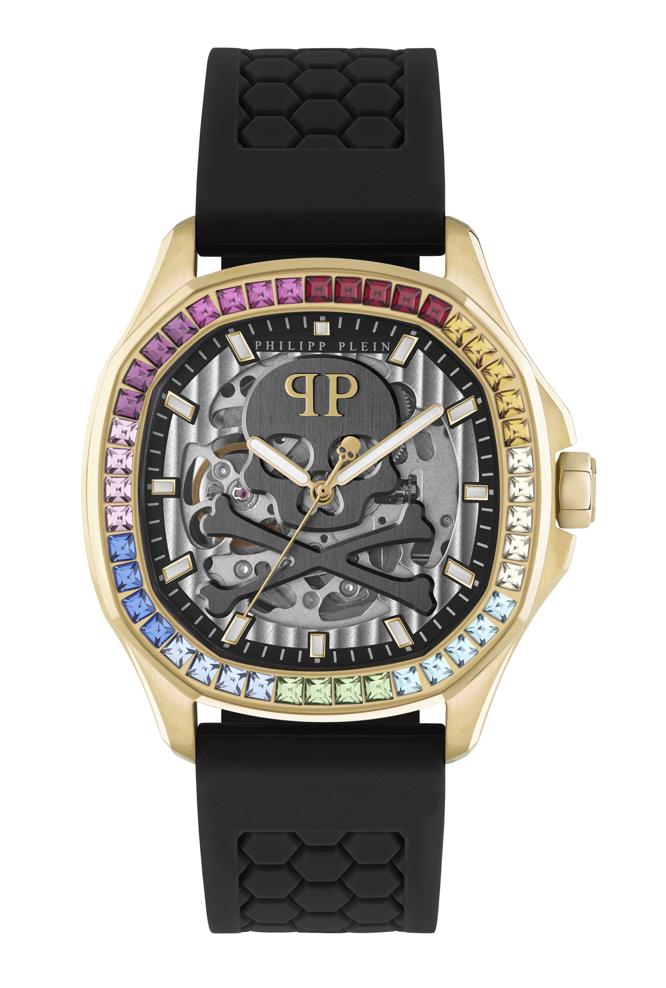 Philipp Plein Watches Analoog horloge in Zwart: voorkant