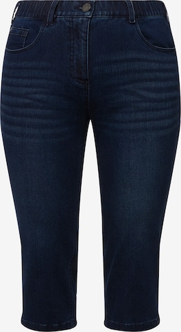 Ulla Popken Slimfit Jeans in Blauw: voorkant