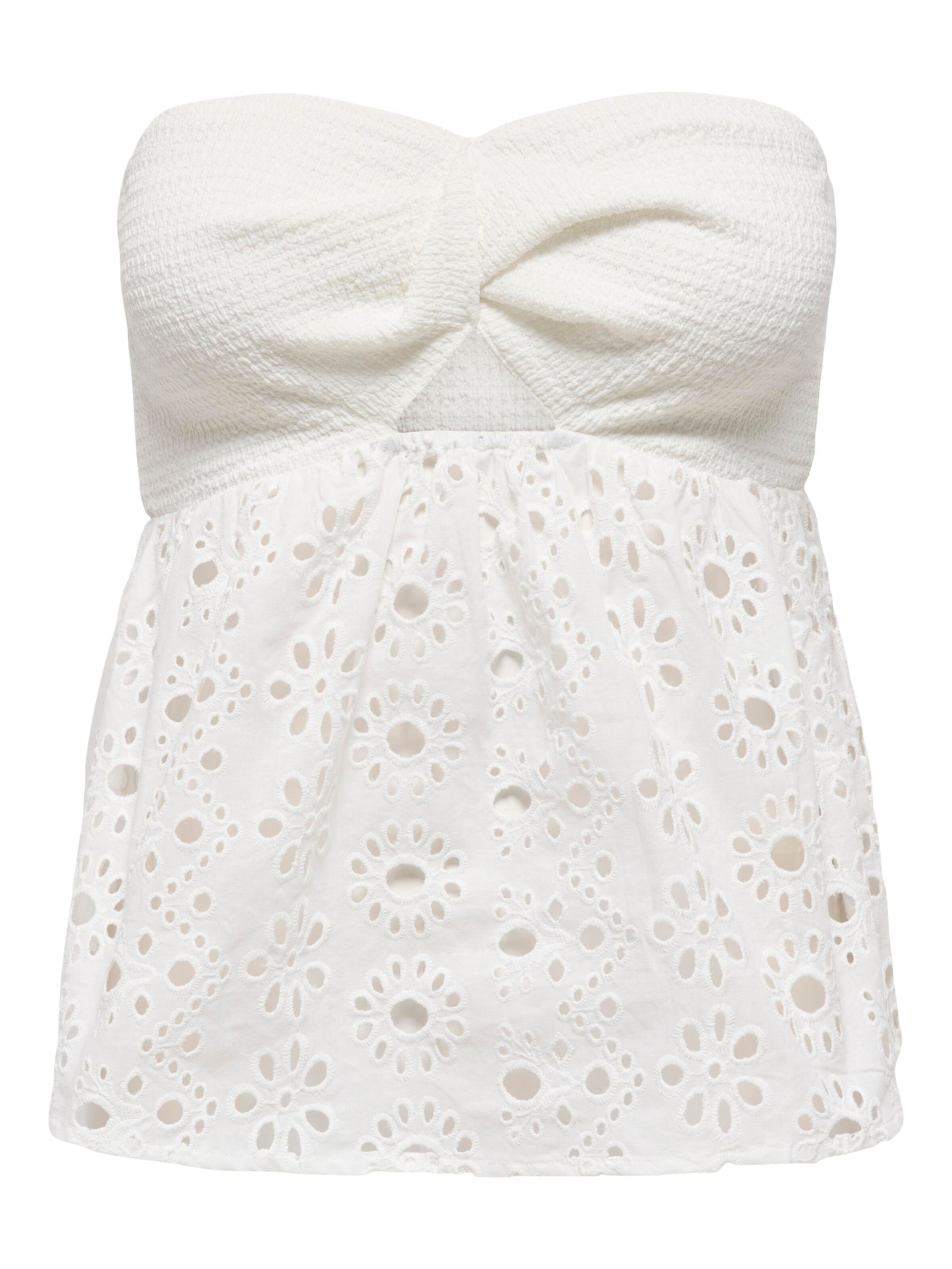 Top 'ONLAurora' di ONLY in bianco: frontale