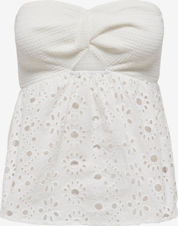 Top 'ONLAurora' di ONLY in bianco: frontale