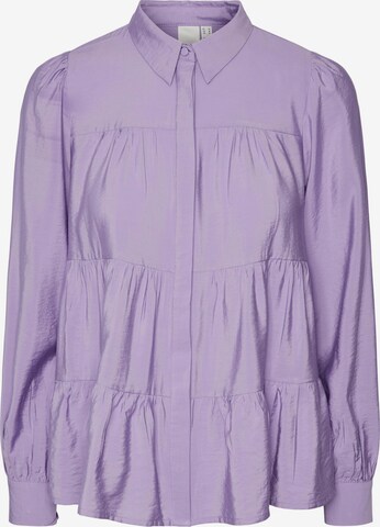 Y.A.S - Blusa 'Pala' em roxo: frente