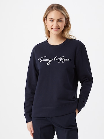 TOMMY HILFIGER Sweatshirt in Blauw: voorkant