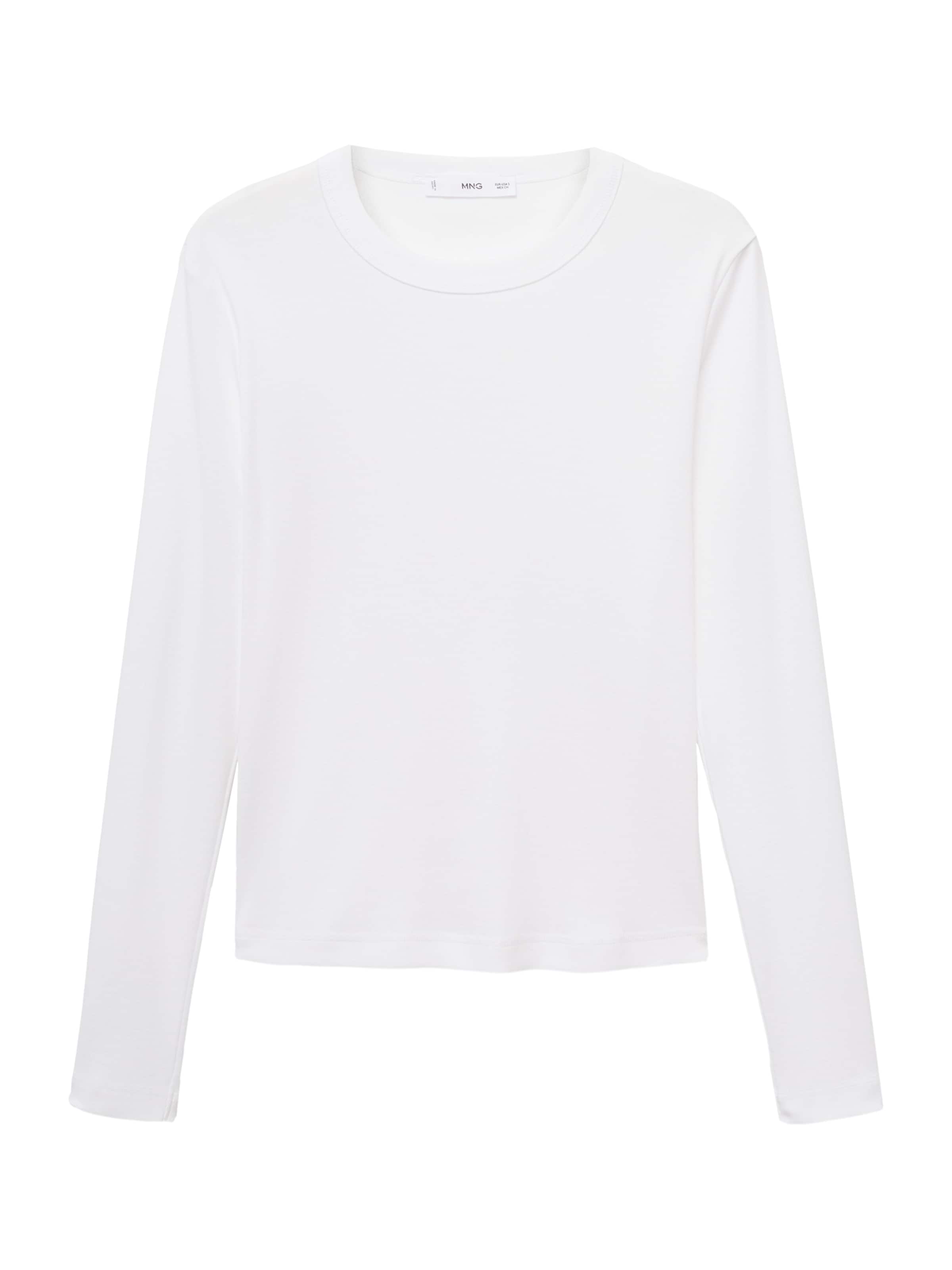 MANGO Shirt 'ENI' in Wit: voorkant