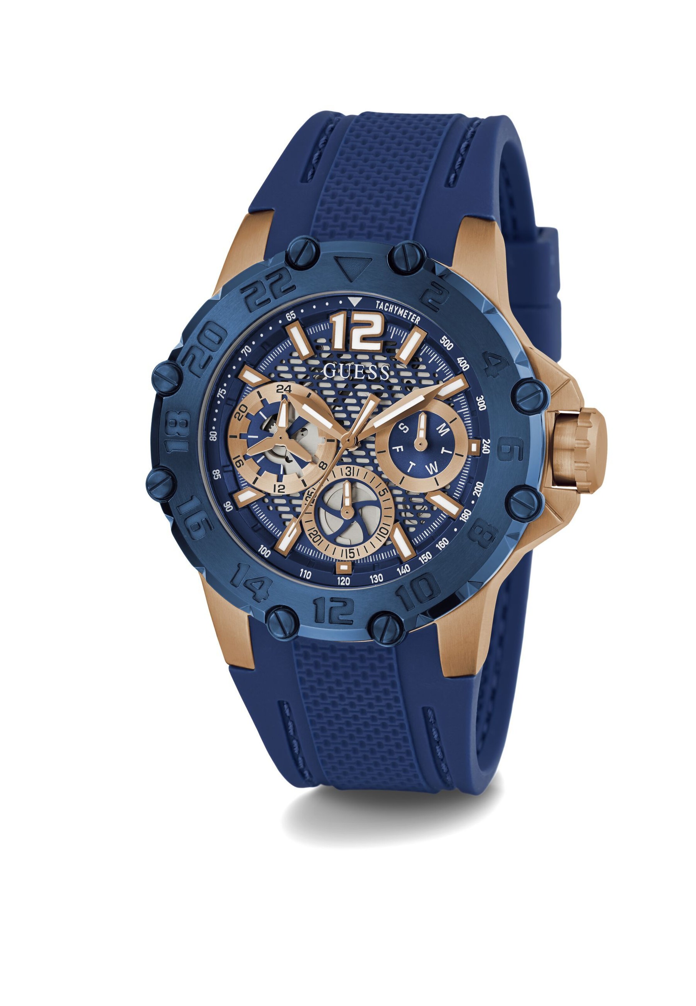 GUESS Analog Watch 'Contender' in Blue