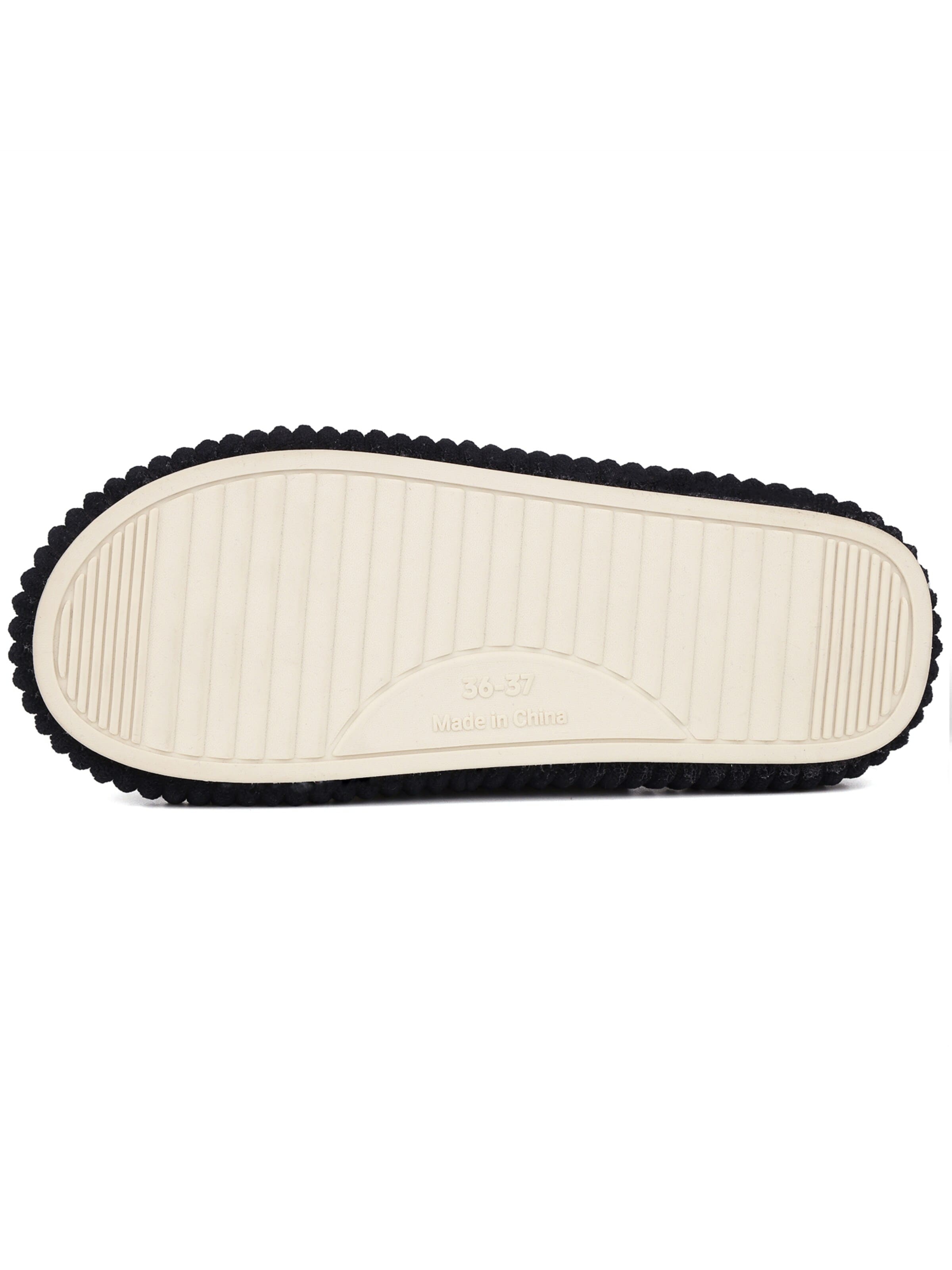 Youecci Slippers 'Corduroy Cross‑Knot House Slippers' in Black