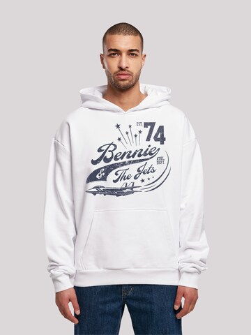 Sweat-shirt 'Elton John Bennie And The Jets' F4NT4STIC en blanc : devant