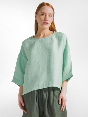 DEHA Bluse 'Shiny' in Grün: Vorderseite