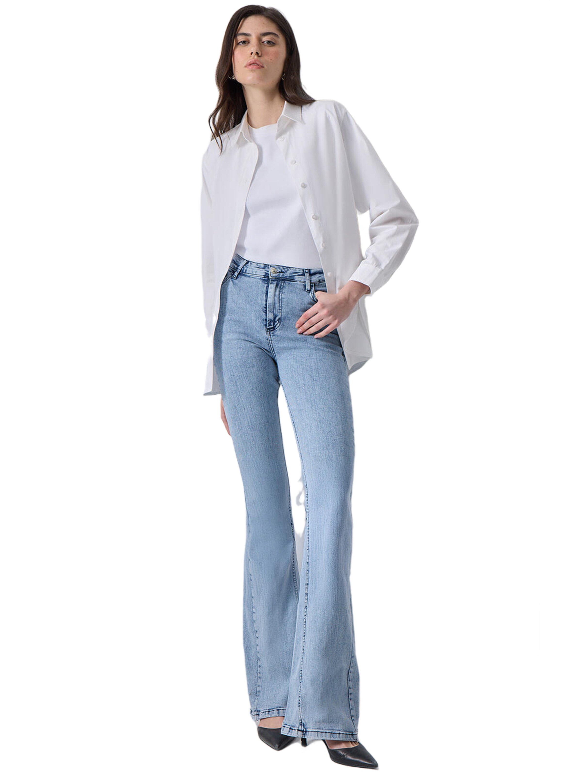 Touche Prive Flared Jeans in Blue